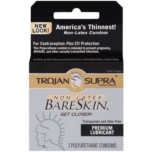 Trojan Supra Bareskin Polyurethane - 3 Pack TJ90220