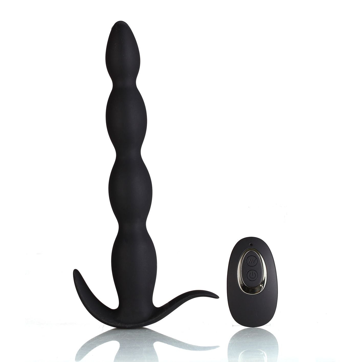 Mason Remote Control Silicone Butt Plug - Black MTMA109