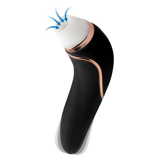 Shegasm Deluxe Clitoral Stimulator and Vibe - Black INM-AF598