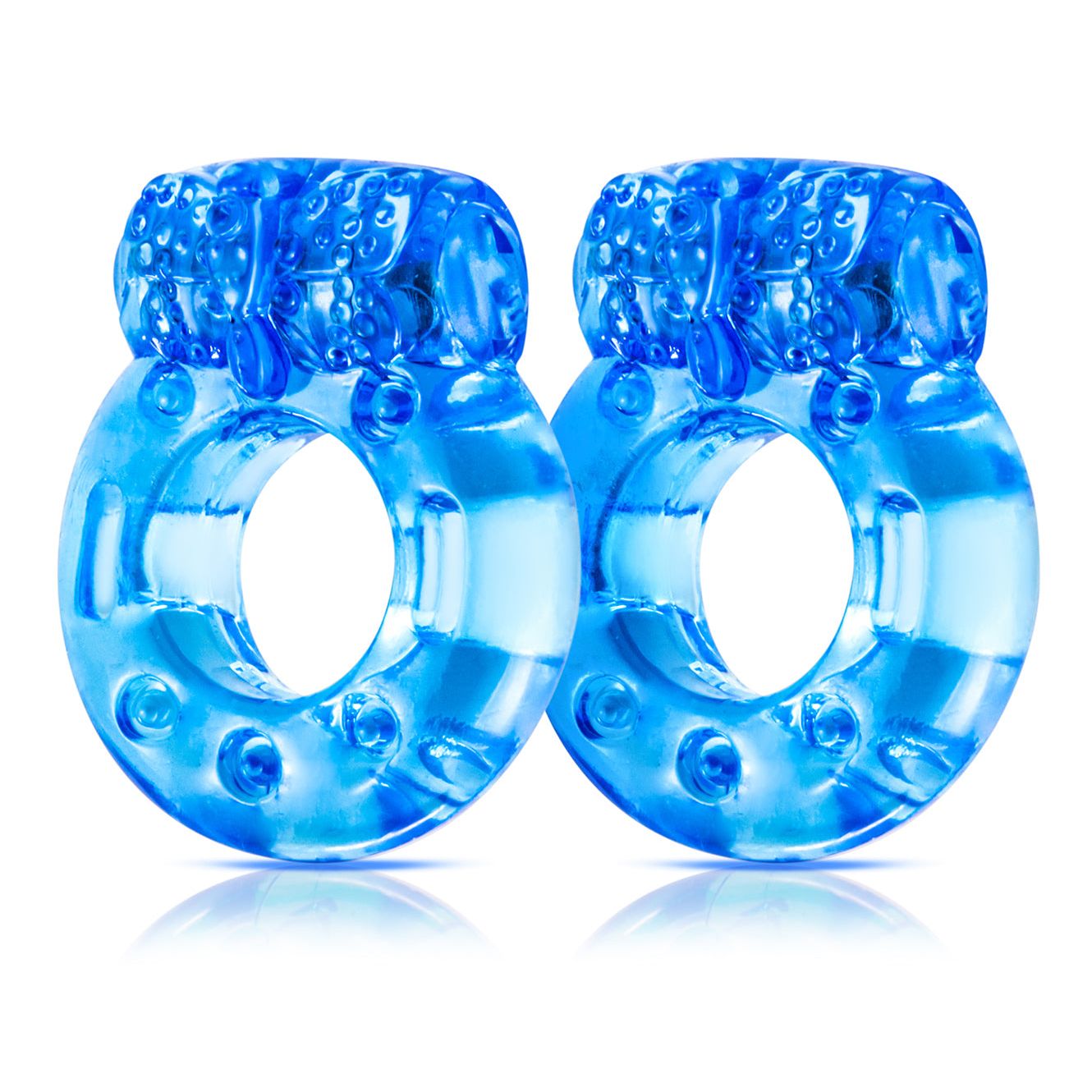 Stay Hard - Vibrating Cock Rings - 2 Pack - Blue BL-30402