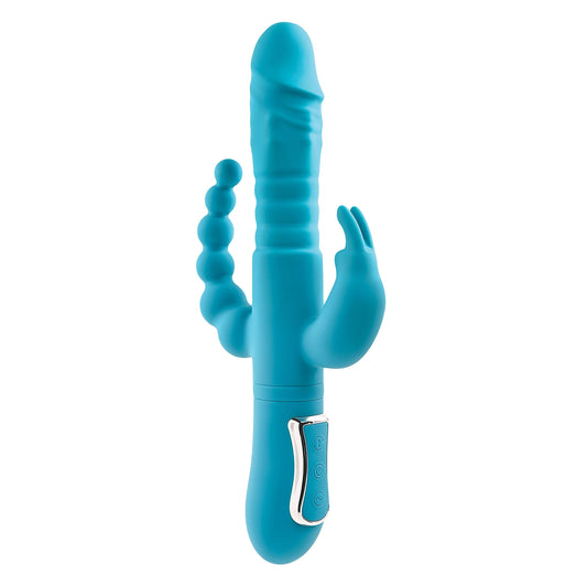 Eve's Thrusting Triple Joy Rabbit - Teal AE-BL-0068-2