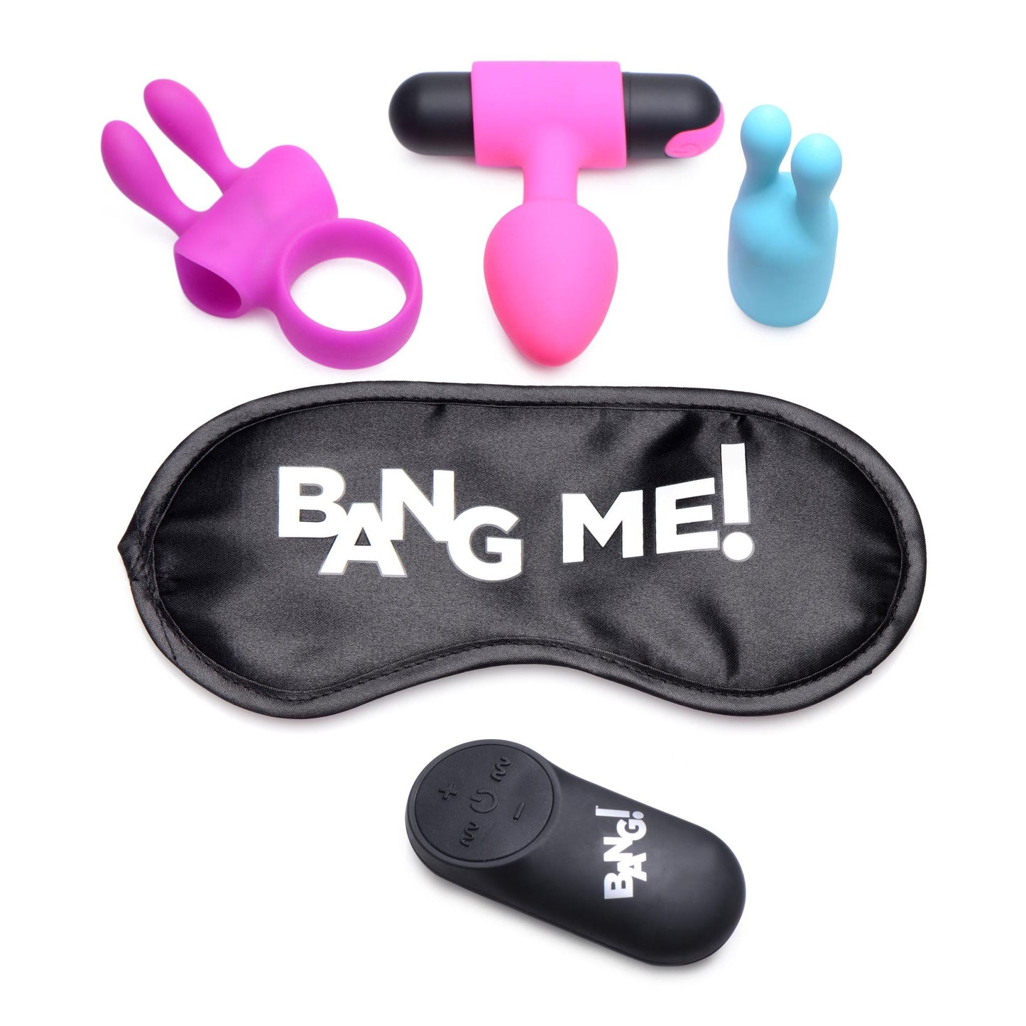 Birthday Sex Kit - C-Ring, Plug, C-Stim, Bullet and Blindfold BNG-AG706