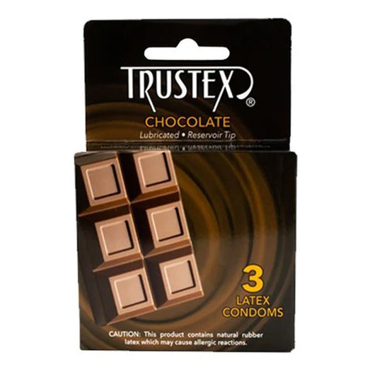 Trustex Flavored Lubricated Condoms - 3 Pack - Chocolate AL-4020